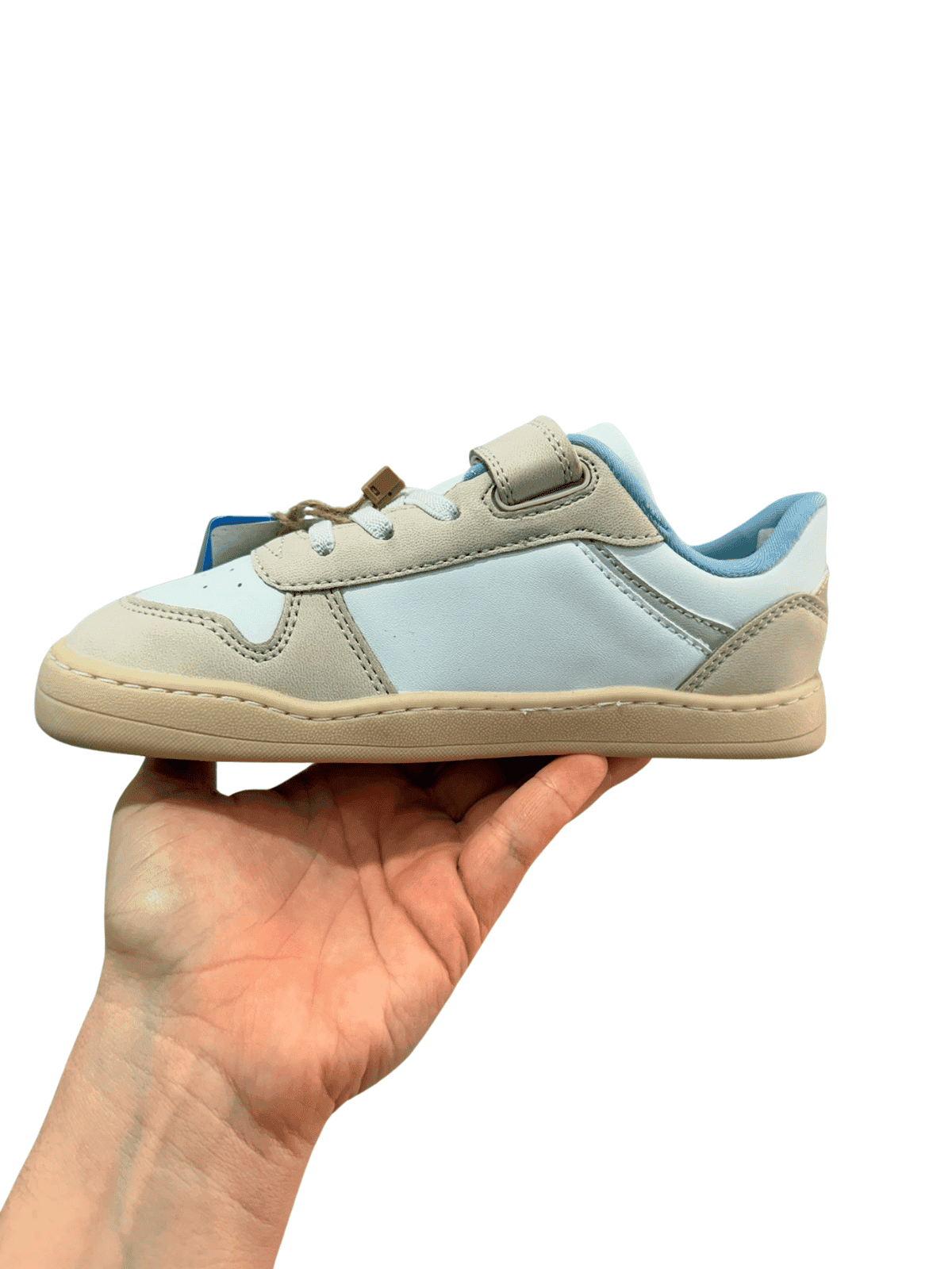 Zapatilla respetuosa Mustang azul claro y gris