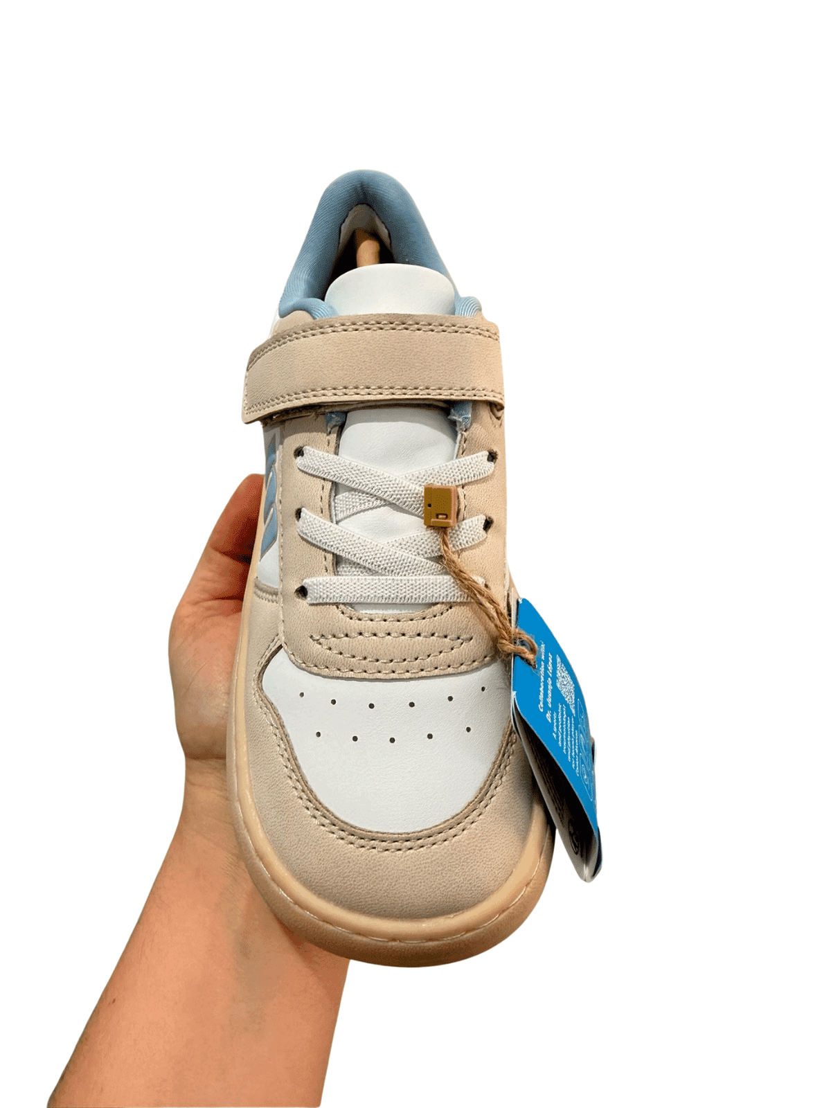 Zapatilla respetuosa Mustang azul claro y gris