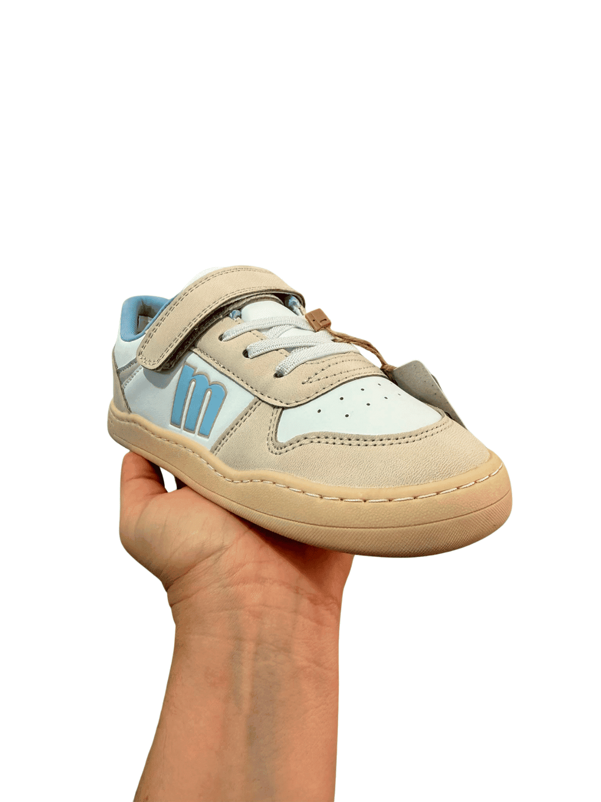 Zapatilla respetuosa Mustang azul claro y gris